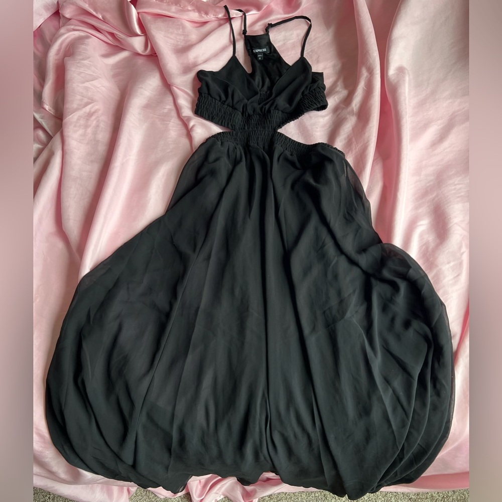 Express Black Backless Dress